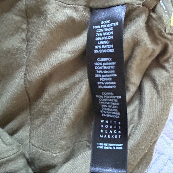 White House Black Market Floral MiniDress with Velvet Trim SZ 4P - Picture 7 of 7